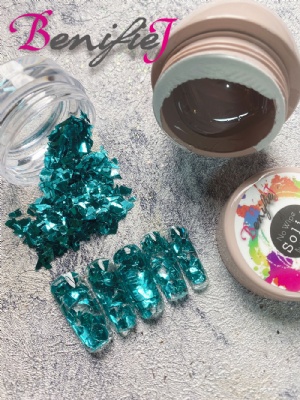 glitter and clear  solid builder gel