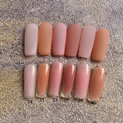 nude builder gel nail in bottle