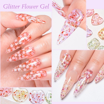 Natural Dried Flower color  gel