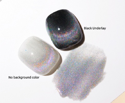 Rainbow Cat Eye Gel nail