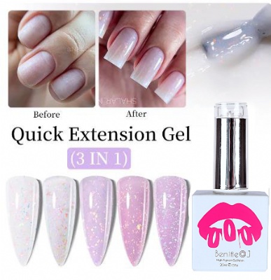 Glitter Flakes Quick Extension Gel Nail Polish