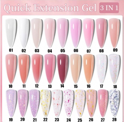 Glitter Flakes Quick Extension Gel Nail Polish