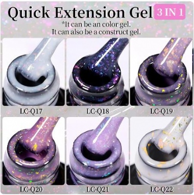 Glitter Flakes Quick Extension Gel Nail Polish