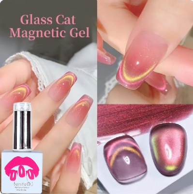 Double Light Cat Magnetic Gel nail