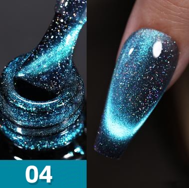 Dynamic Glitter Reflective cat eye  Nail Gel