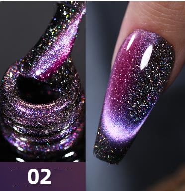 Dynamic Glitter Reflective cat eye  Nail Gel