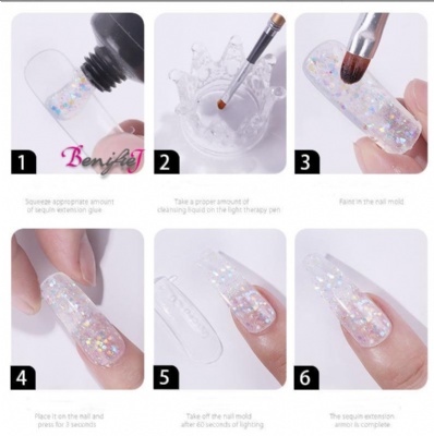 glitter poly gel