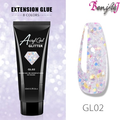 glitter poly gel