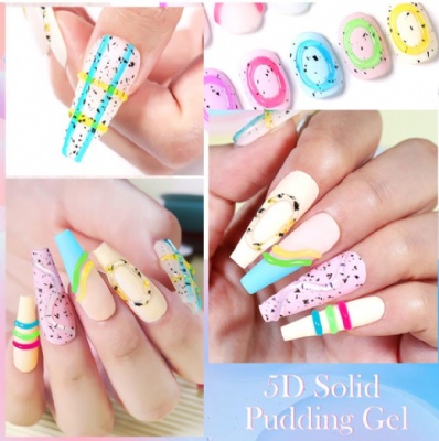 5D Pudding gel nail