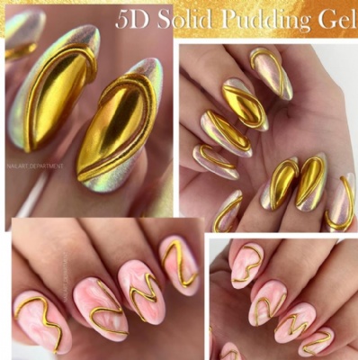 5D Pudding gel nail