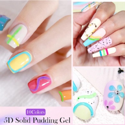 5D Pudding gel nail