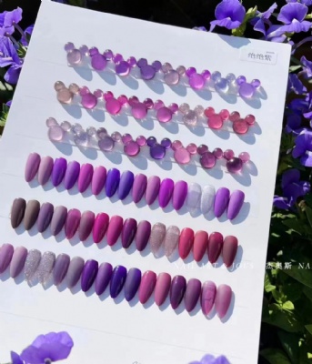Purple colors gel collection